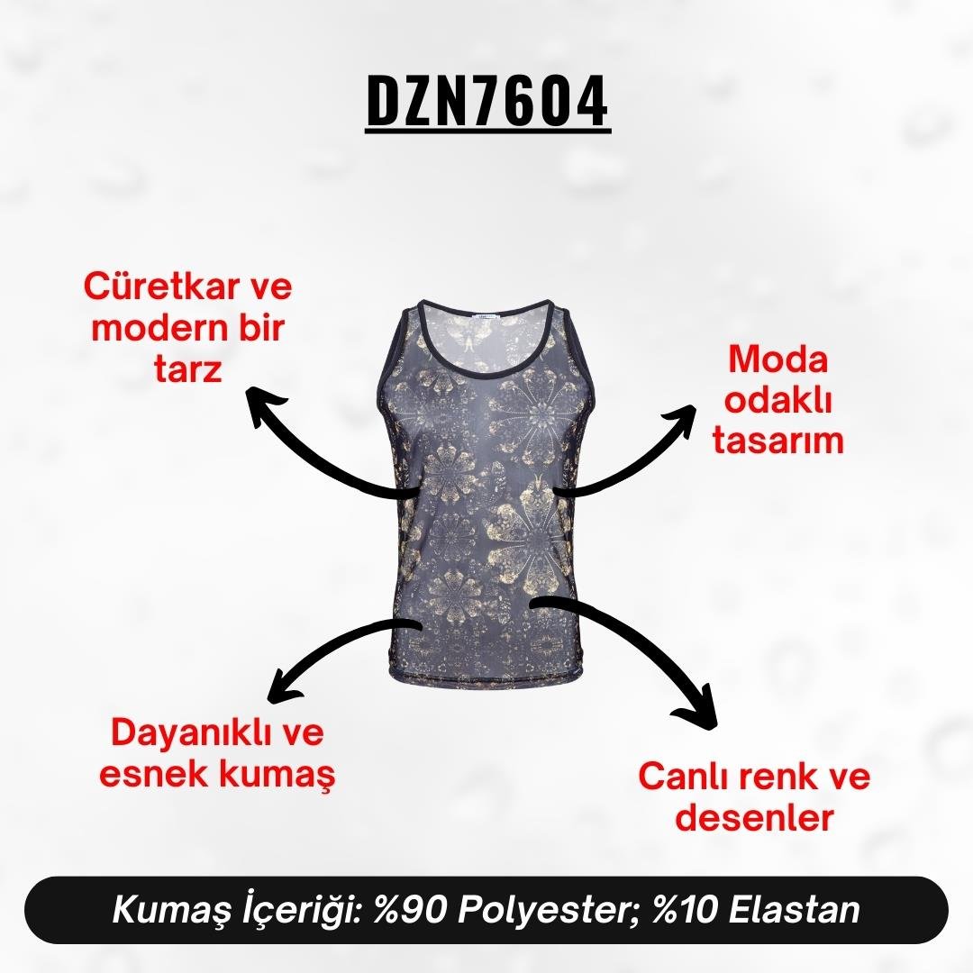 Desenli Transparan Erkek Atlet - DZN7604