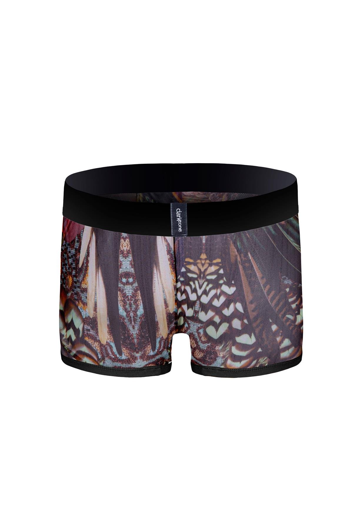 Desenli Transparan Erkek Kısa Boxer - DZN3251