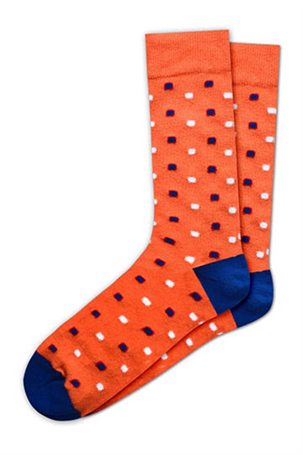 Desenli Turuncu Renkli Erkek Uzun Çorap - DZNCP0305