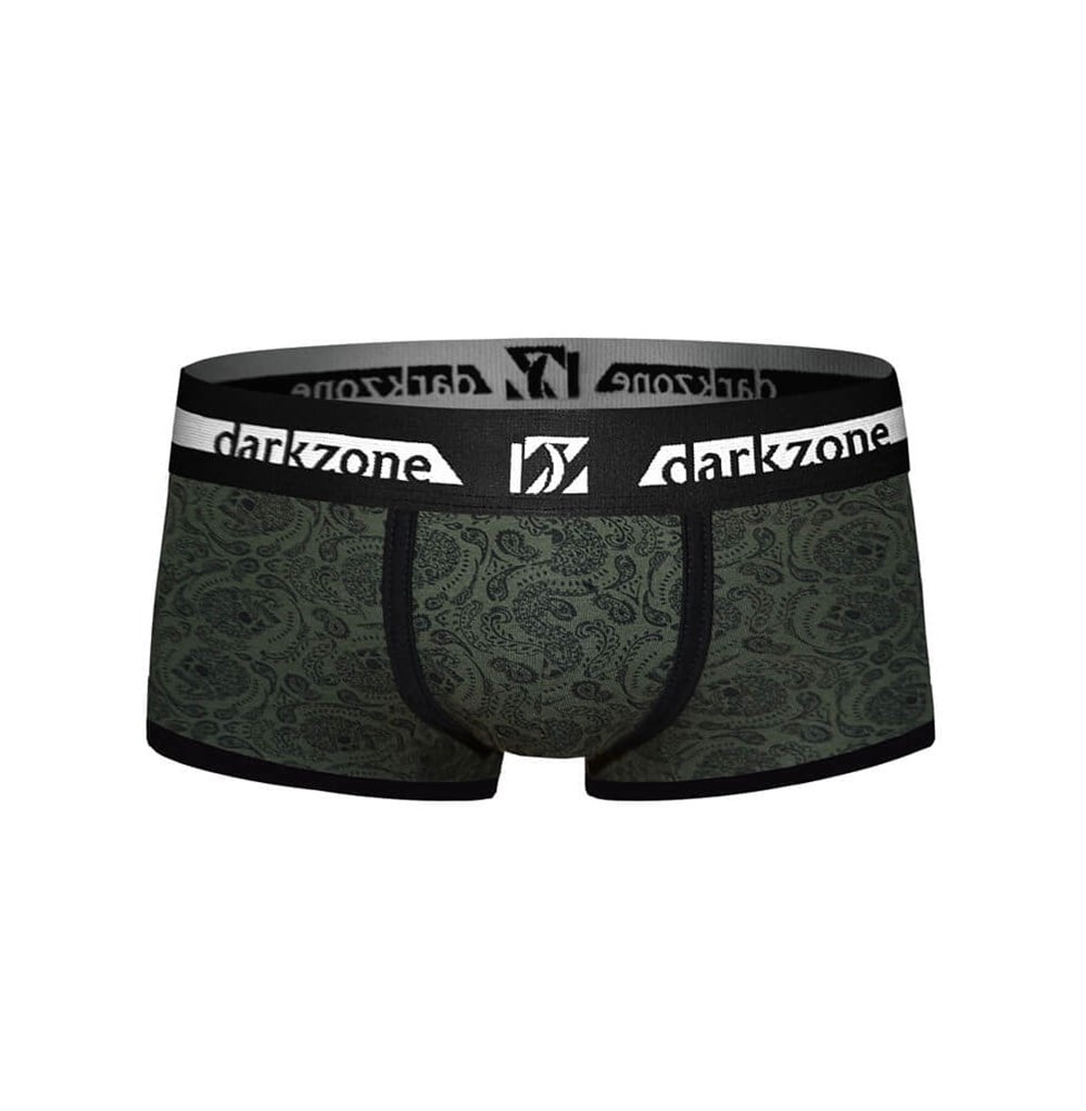 Biyeli Kurukafa Desenli Erkek Boxer - DZN3216
