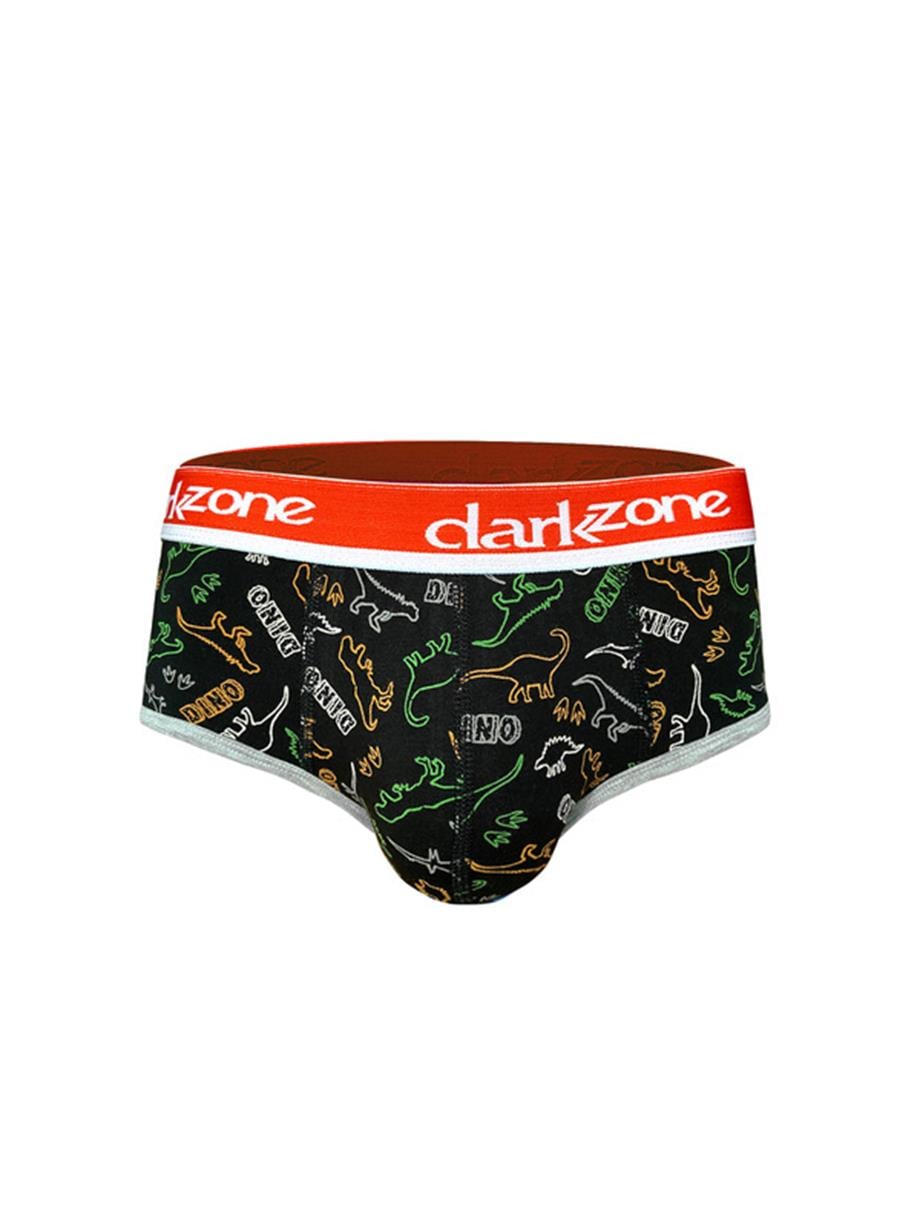 Dinazor Desenli Siyah Hipster Erkek Slip - DZN6124