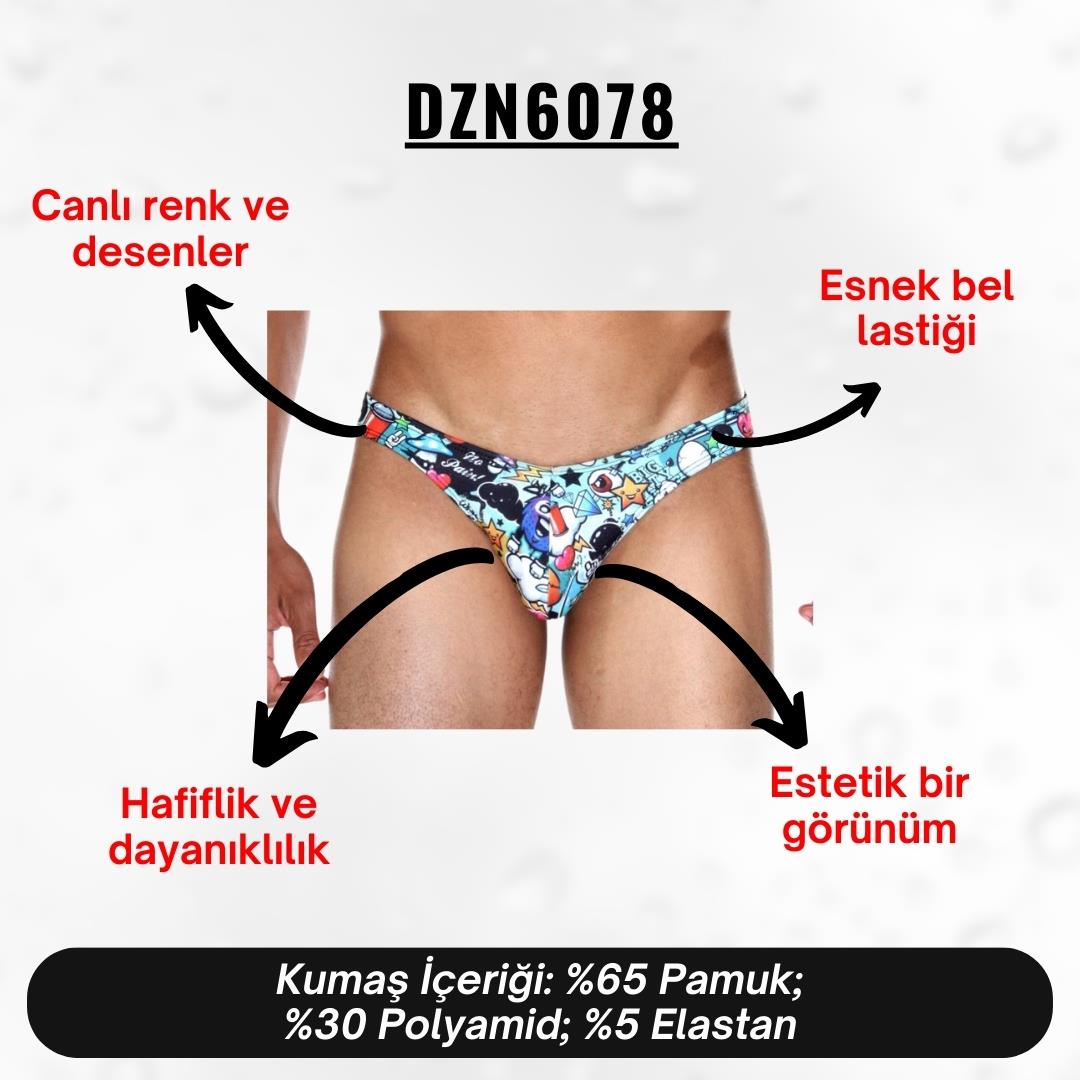Emoji Desenli Renkli Erkek Slip (Dijital Baskılı) - DZN6078