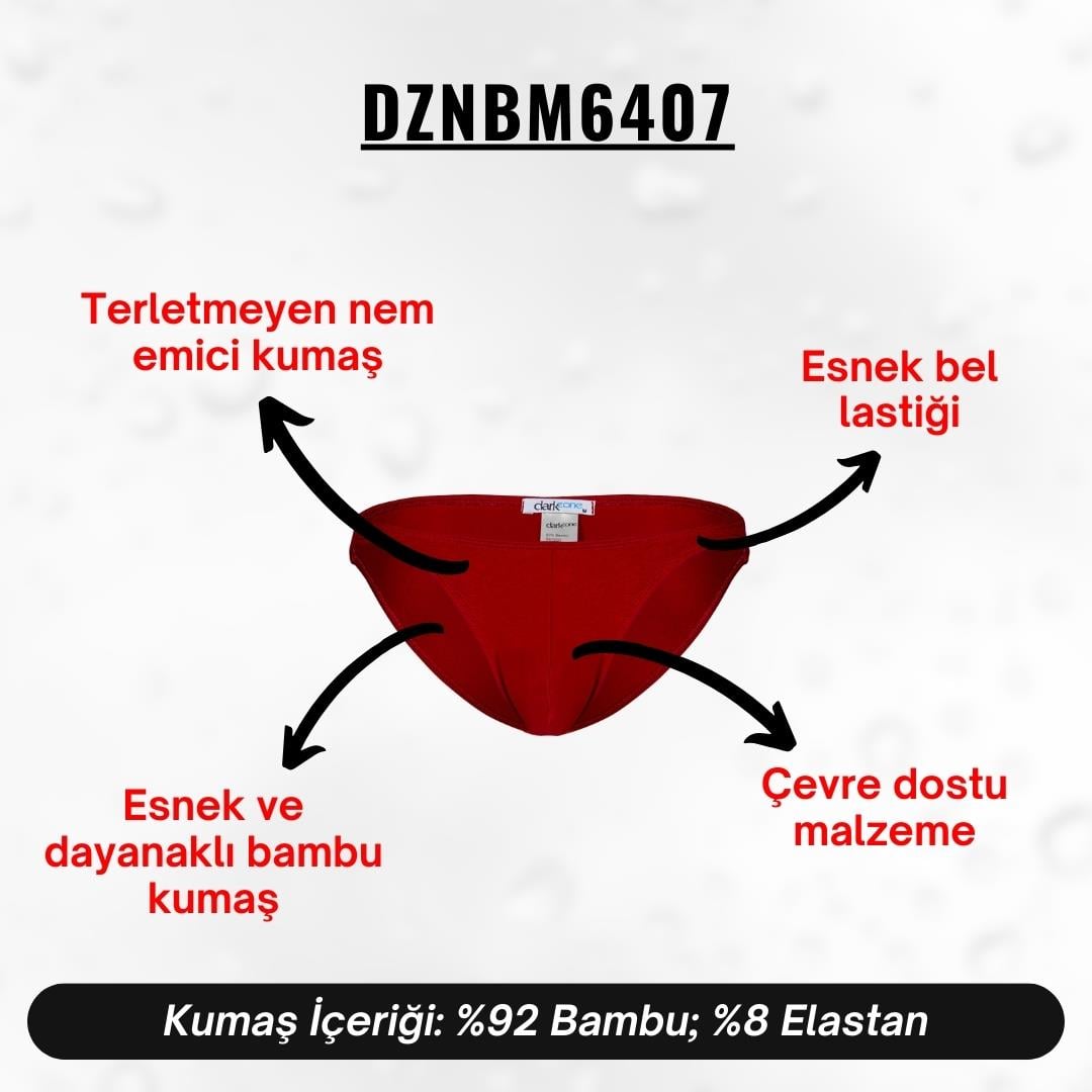 Erkek Bordo Bambu Slip - DZNBM6407