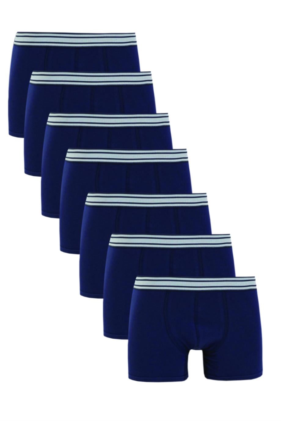 Erkek Boxer Lacivert 7li Set - DZN7777LCV