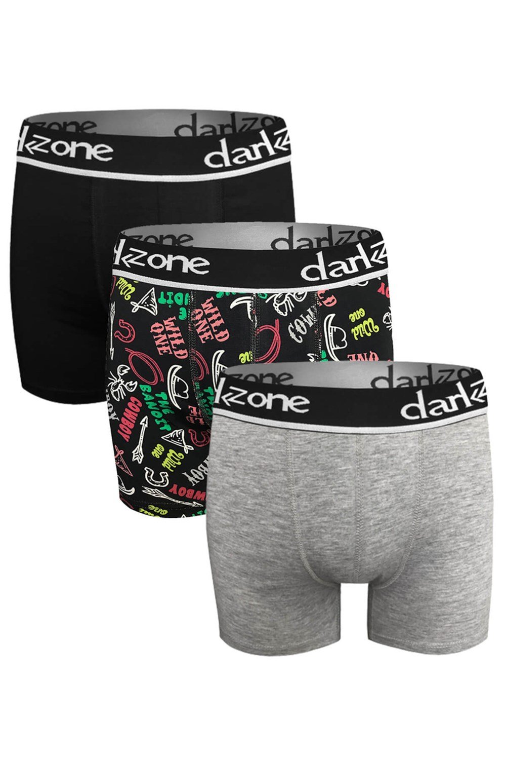 Erkek Boxer Pamuklu 3lü Set - DZN9104