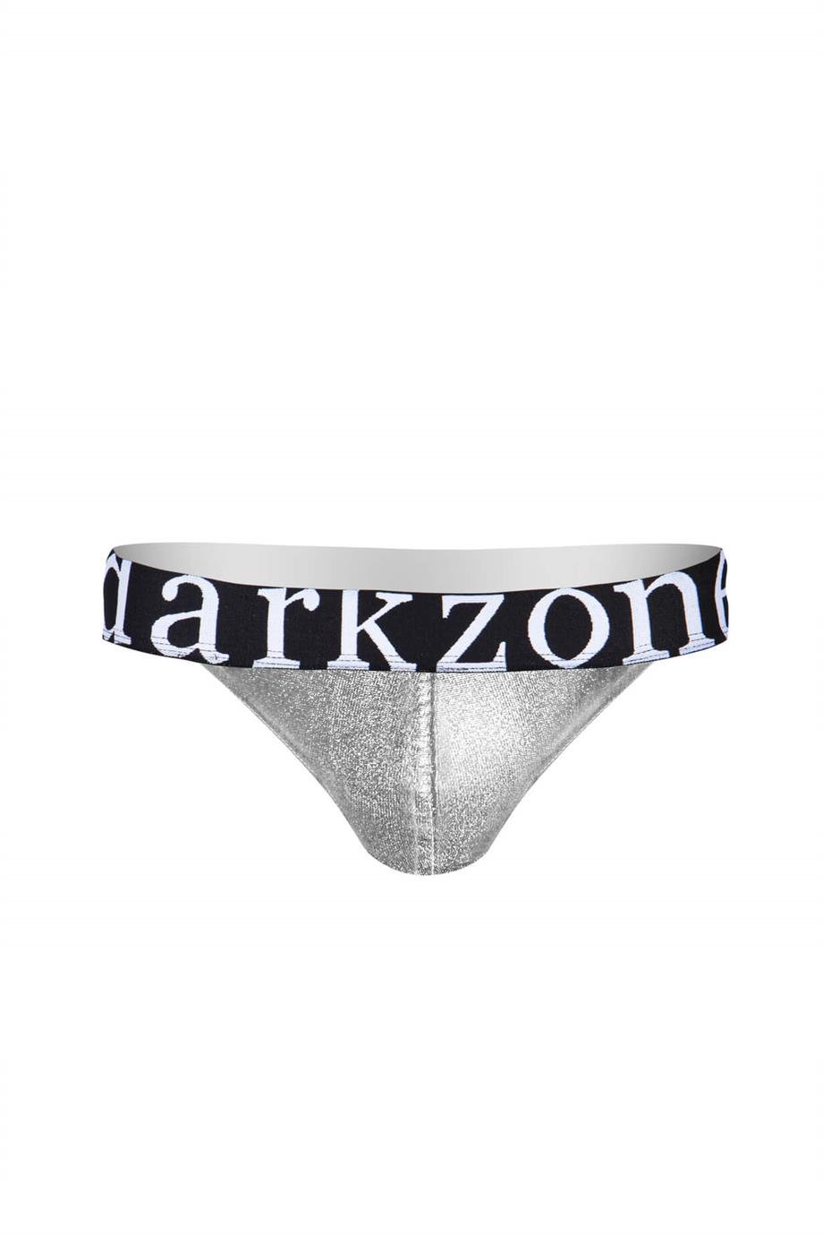 Erkek Gri Deri Jockstrap - DZN6793