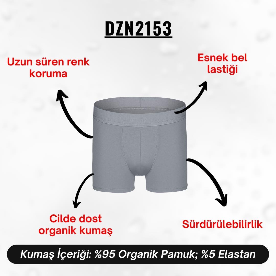 Erkek Gri Organik Pamuk Boxer - DZN2153