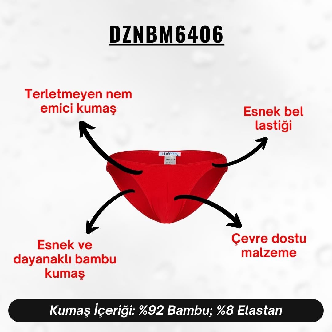 Erkek Kırmızı Bambu Slip - DZNBM6406