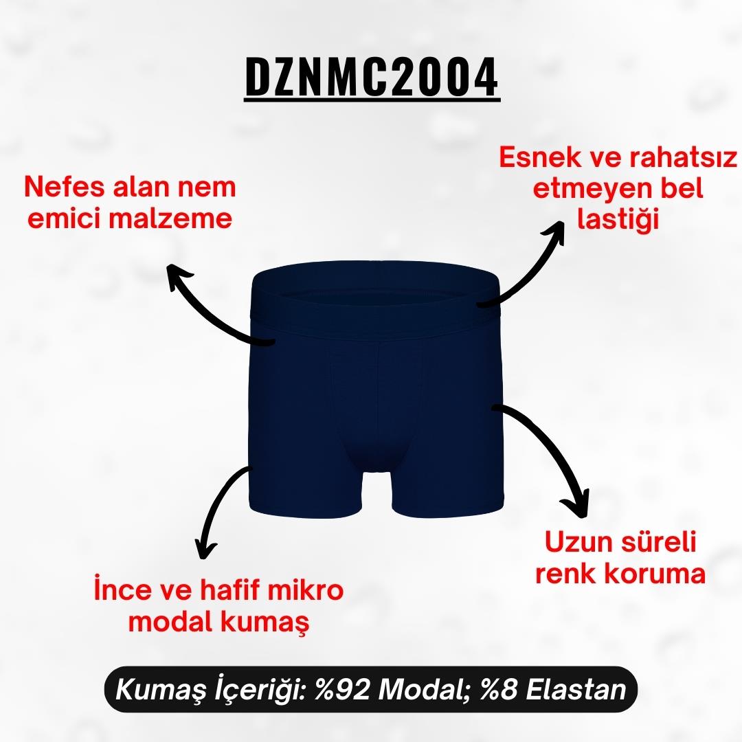Erkek Lacivert Mikro Modal Boxer - DZNMC2004