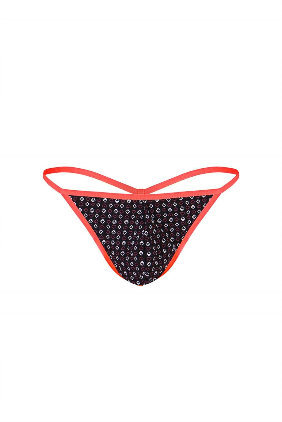 Erkek Neon Lastikli Desenli String - DZN6679