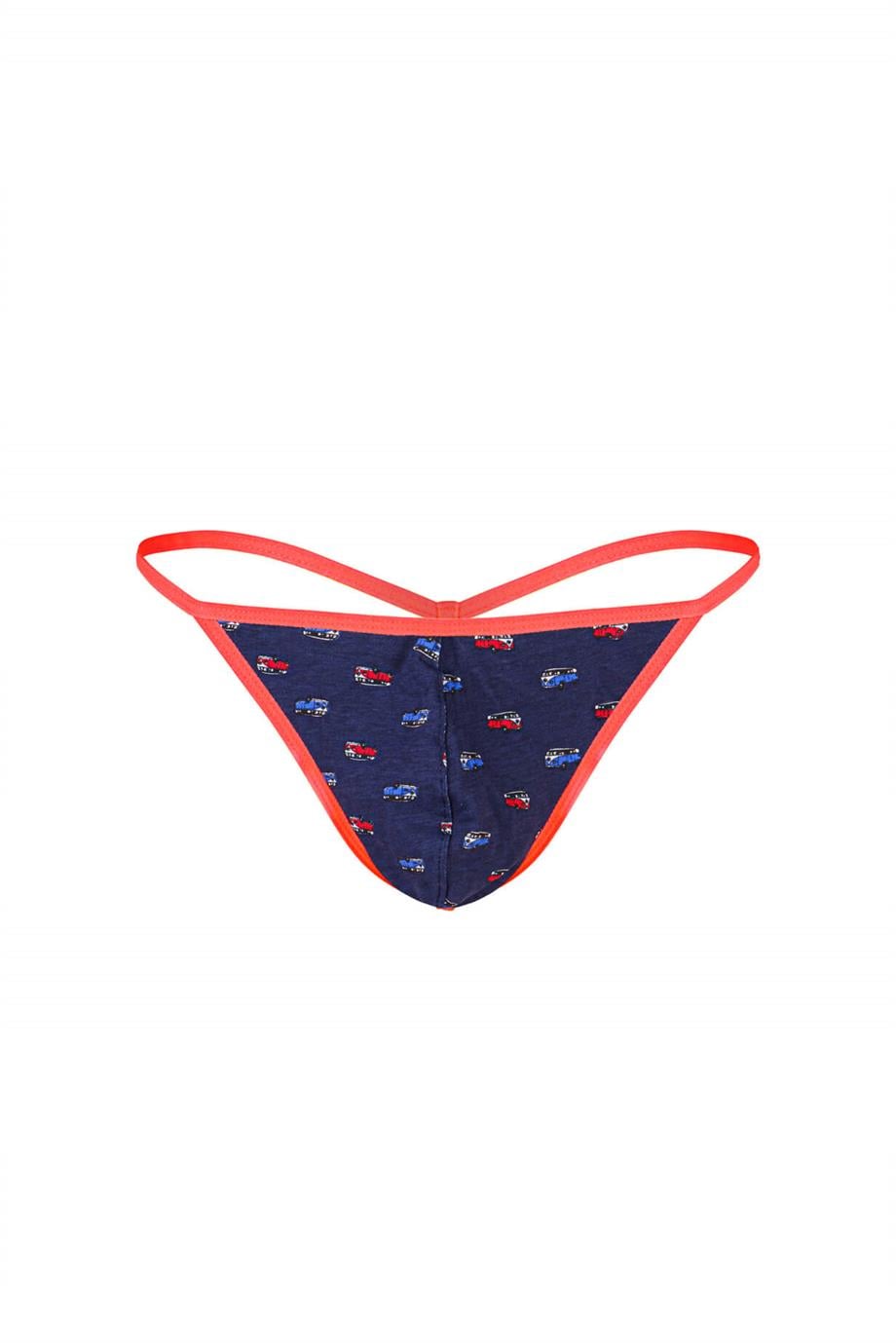 Erkek Neon Lastikli Desenli String - DZN6680