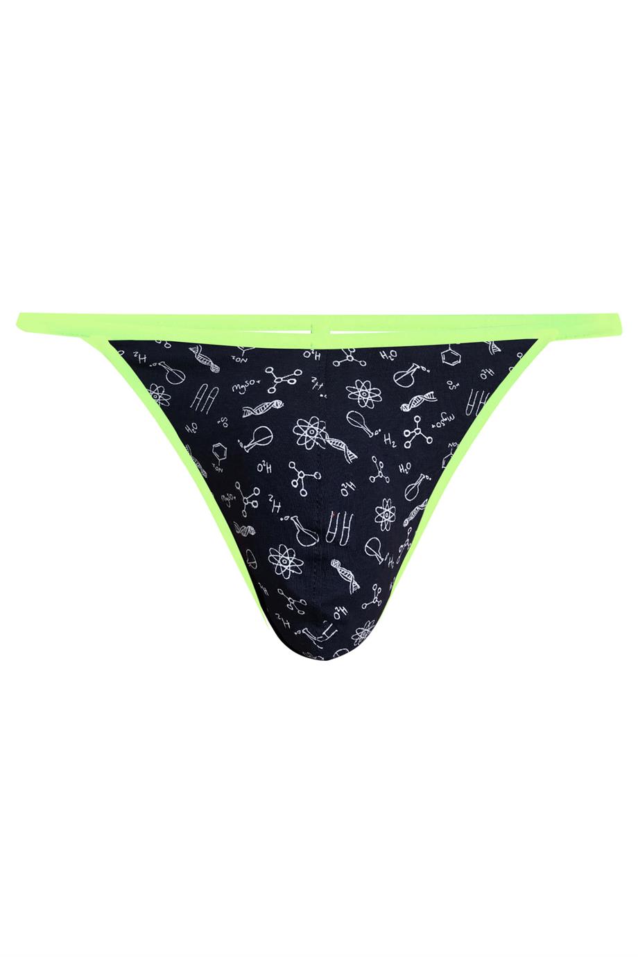 Erkek Neon Lastikli Desenli String - DZN6682