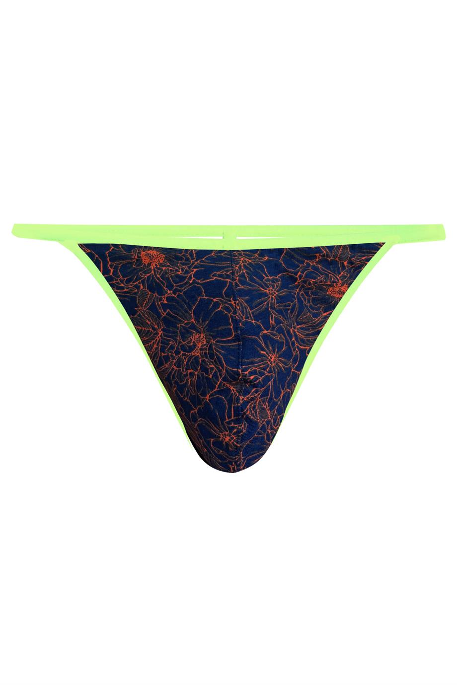 Erkek Neon Lastikli Desenli String - DZN6685