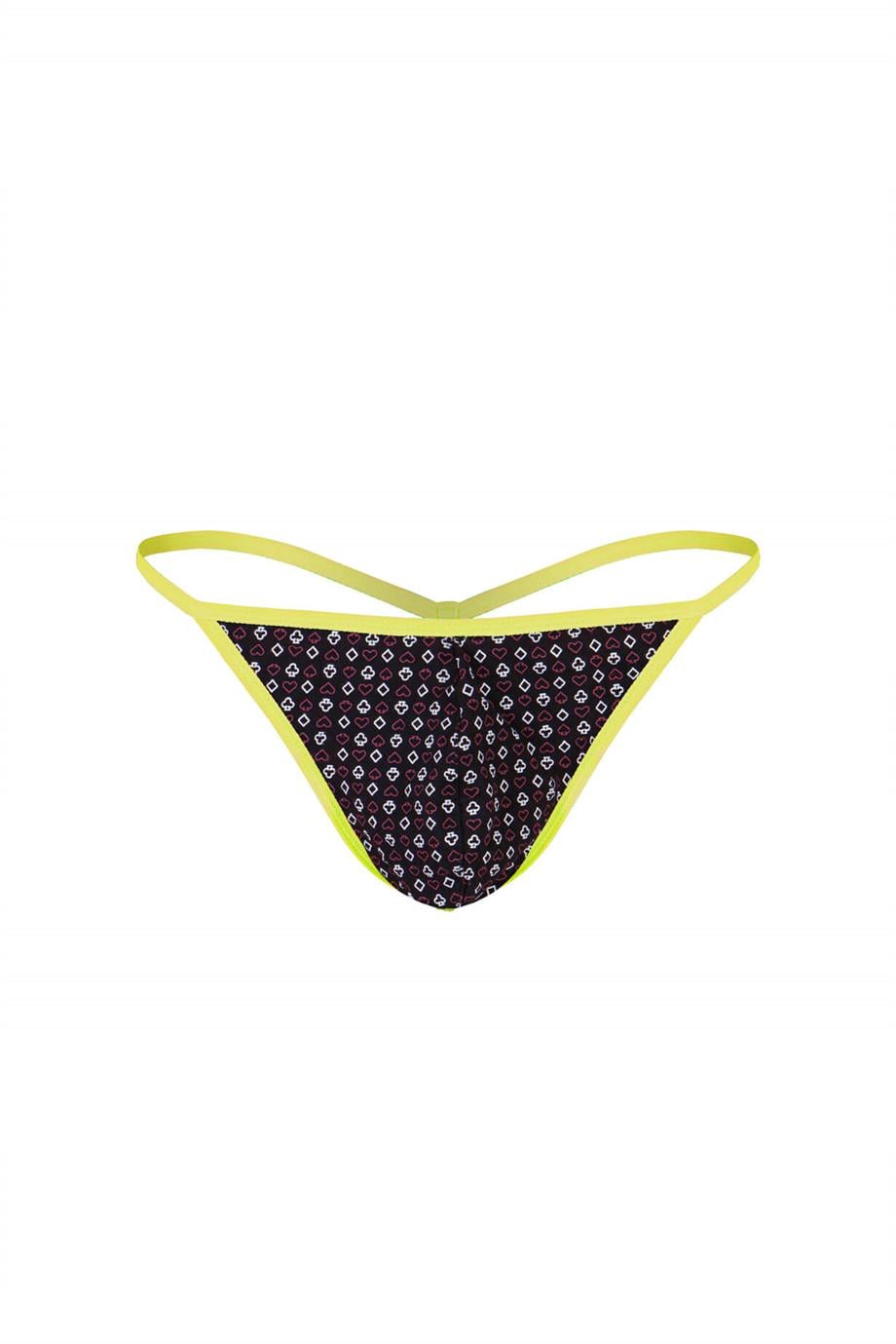 Erkek Neon Lastikli Desenli String - DZN6679