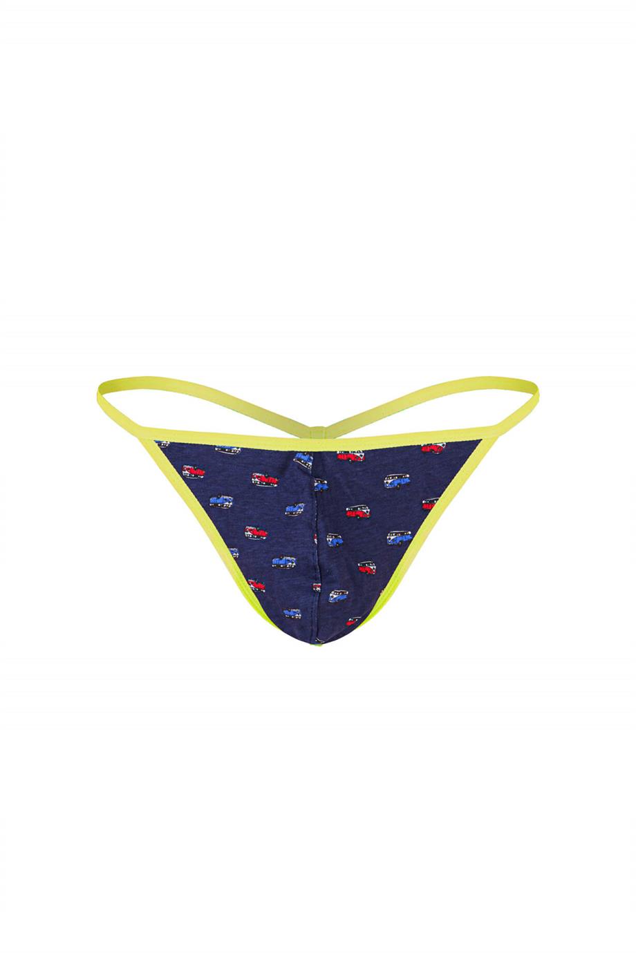 Erkek Neon Lastikli Desenli String - DZN6680