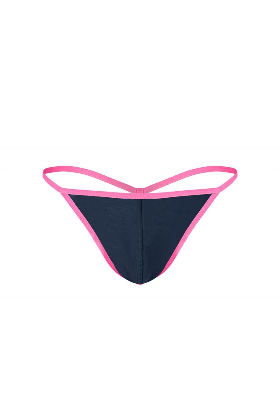 Erkek Neon Lastikli Lacivert String - DZN6677