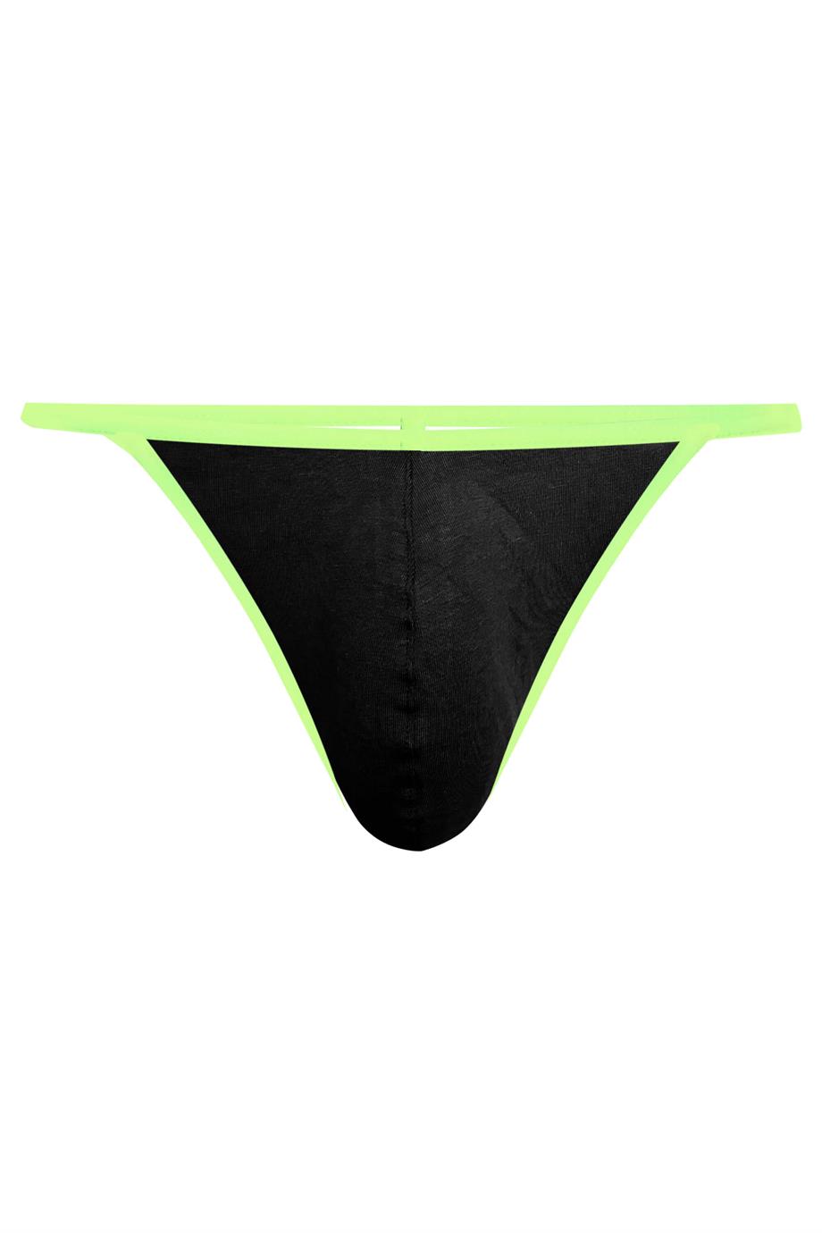 Erkek Neon Lastikli Siyah String - DZN6675