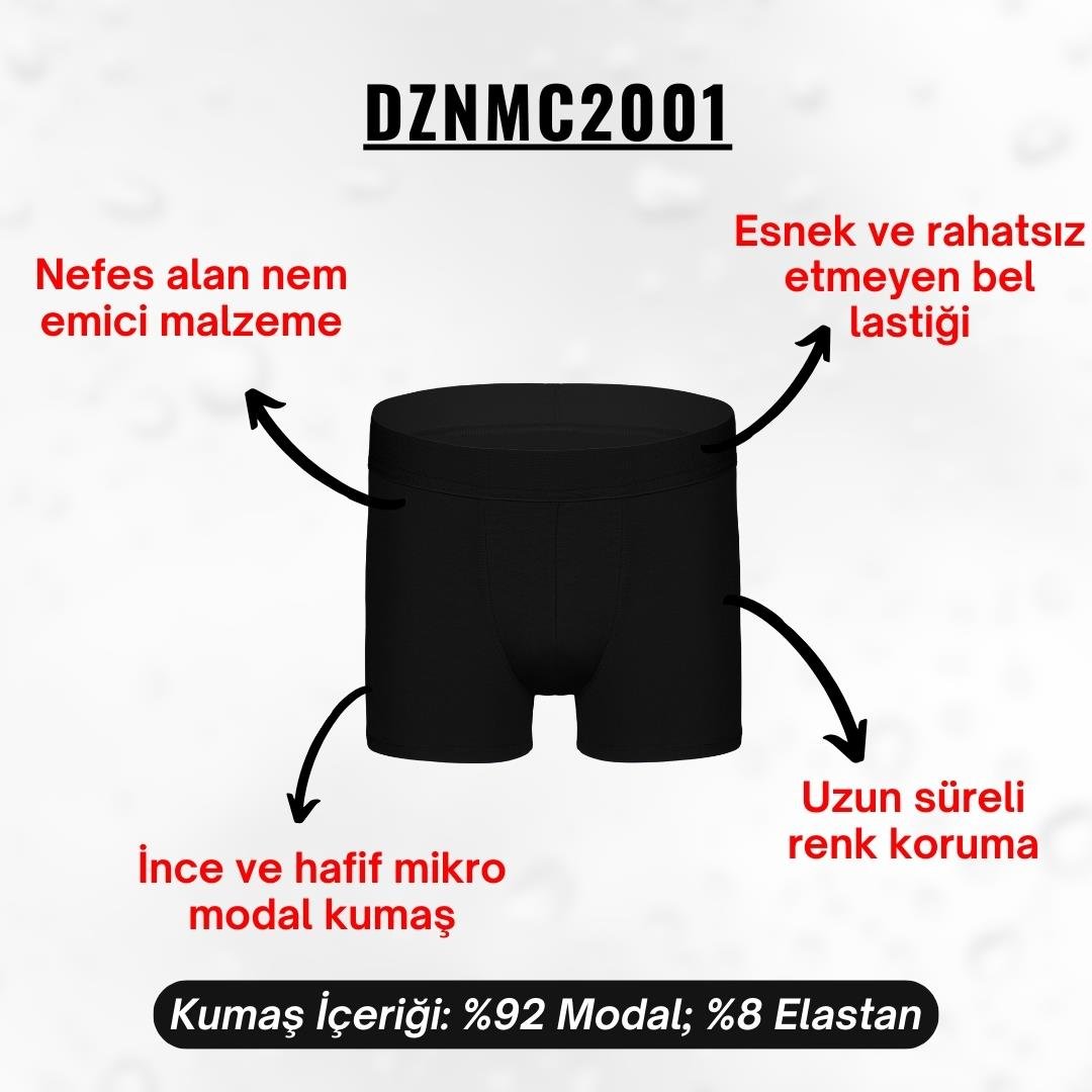 Erkek Siyah Mikro Modal Boxer - DZNMC2001