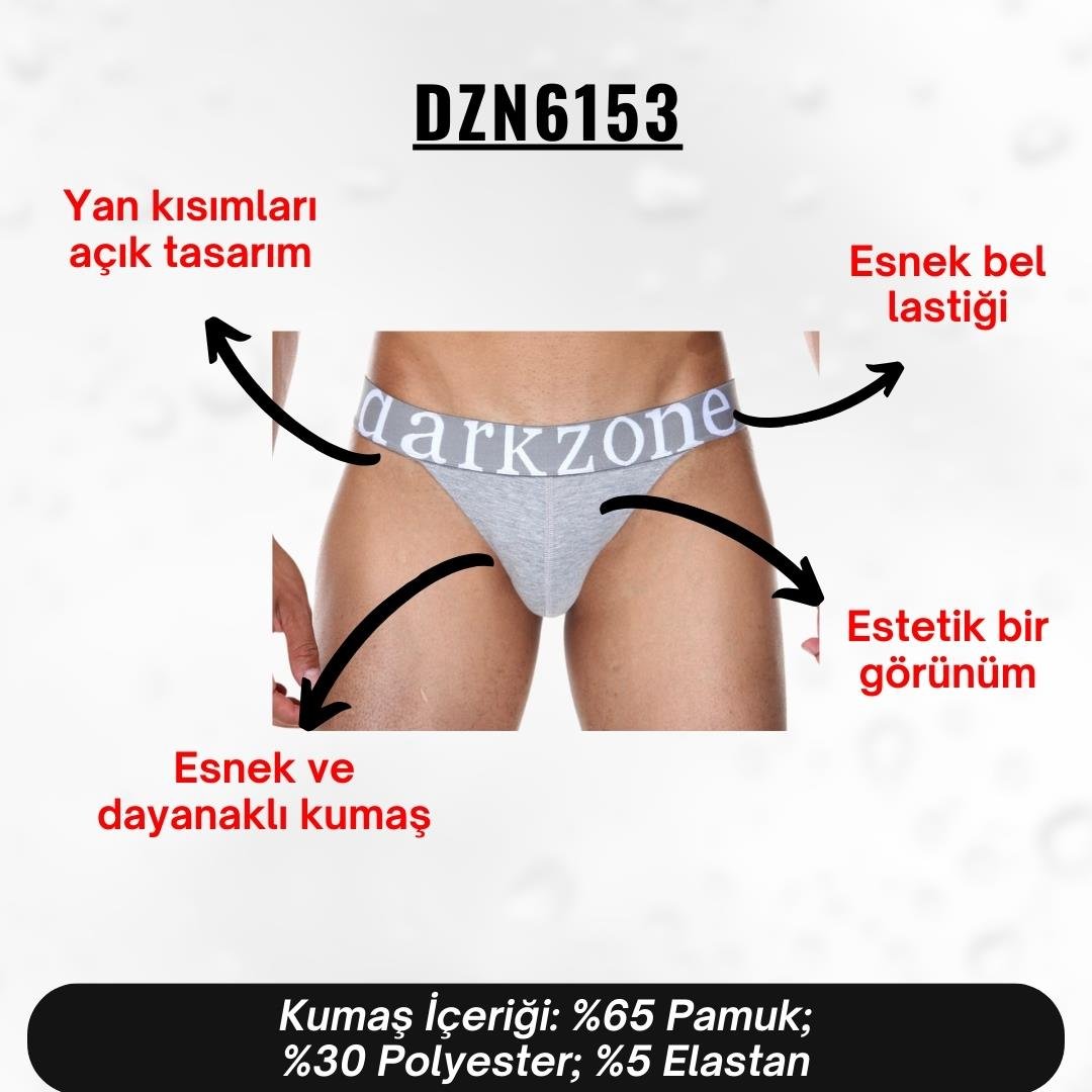 Geniş Lastikli Gri Erkek Slip Külot - DZN6153