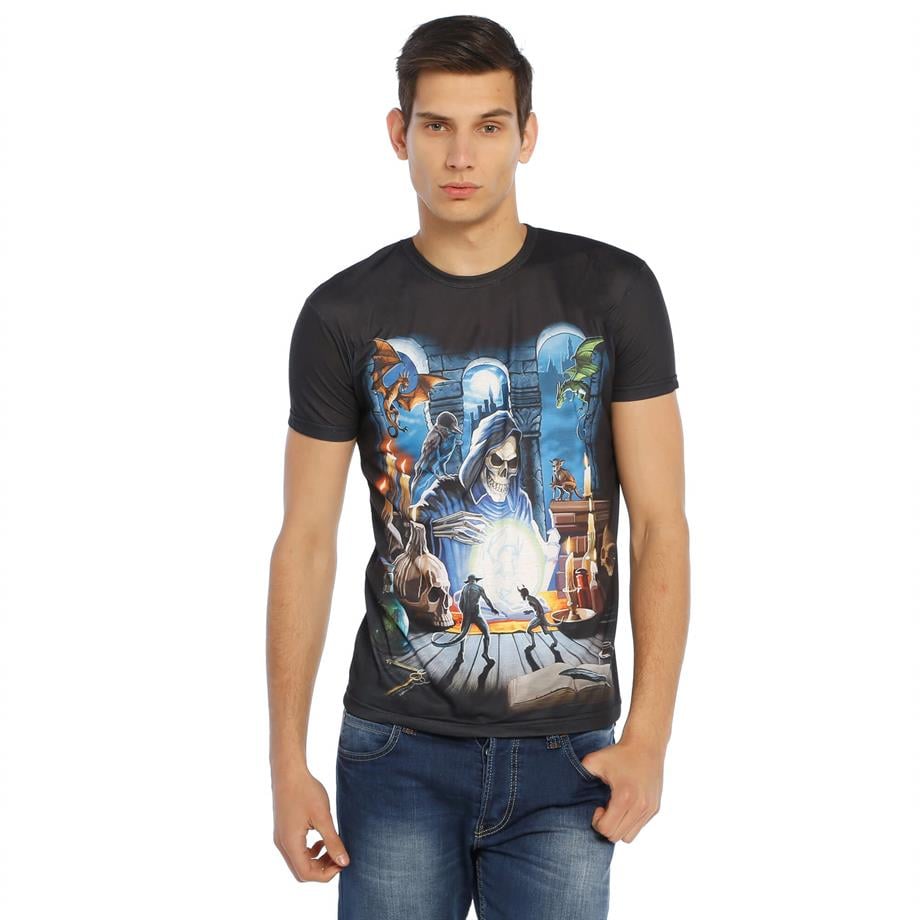 İskelet Desenli 3d Tişört - DZN8323