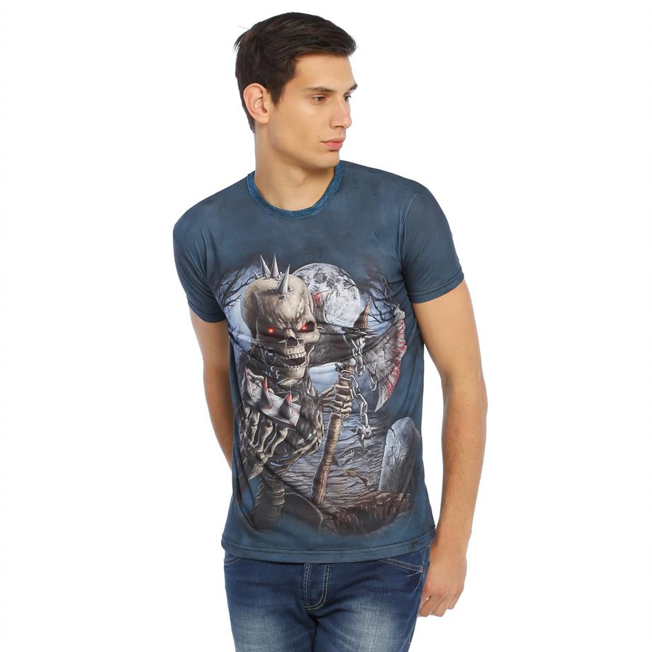 İskelet Desenli 3d Tişört - DZN8333