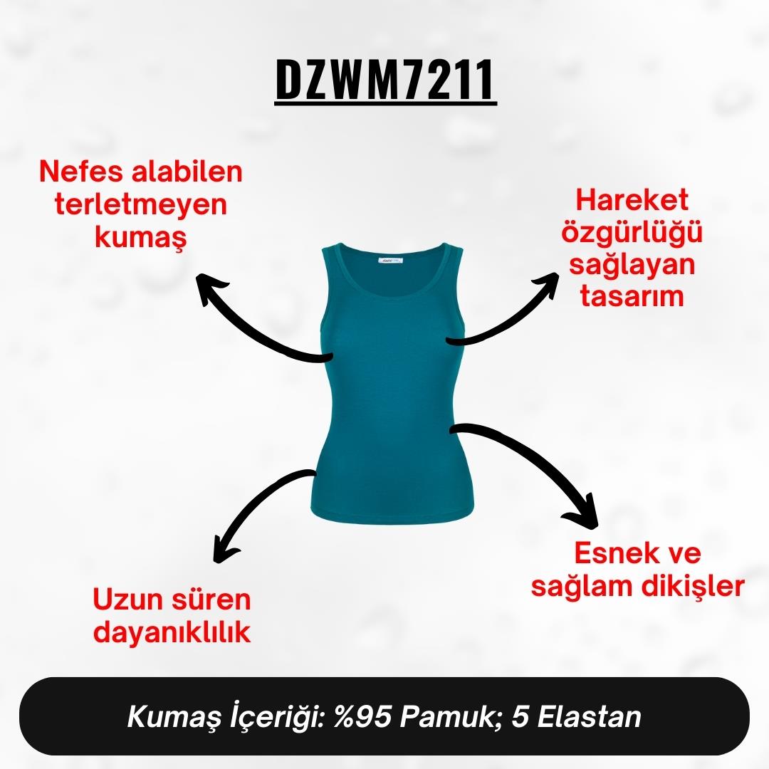 Kadın Koyu Yeşil Penye Atlet - DZWM7211
