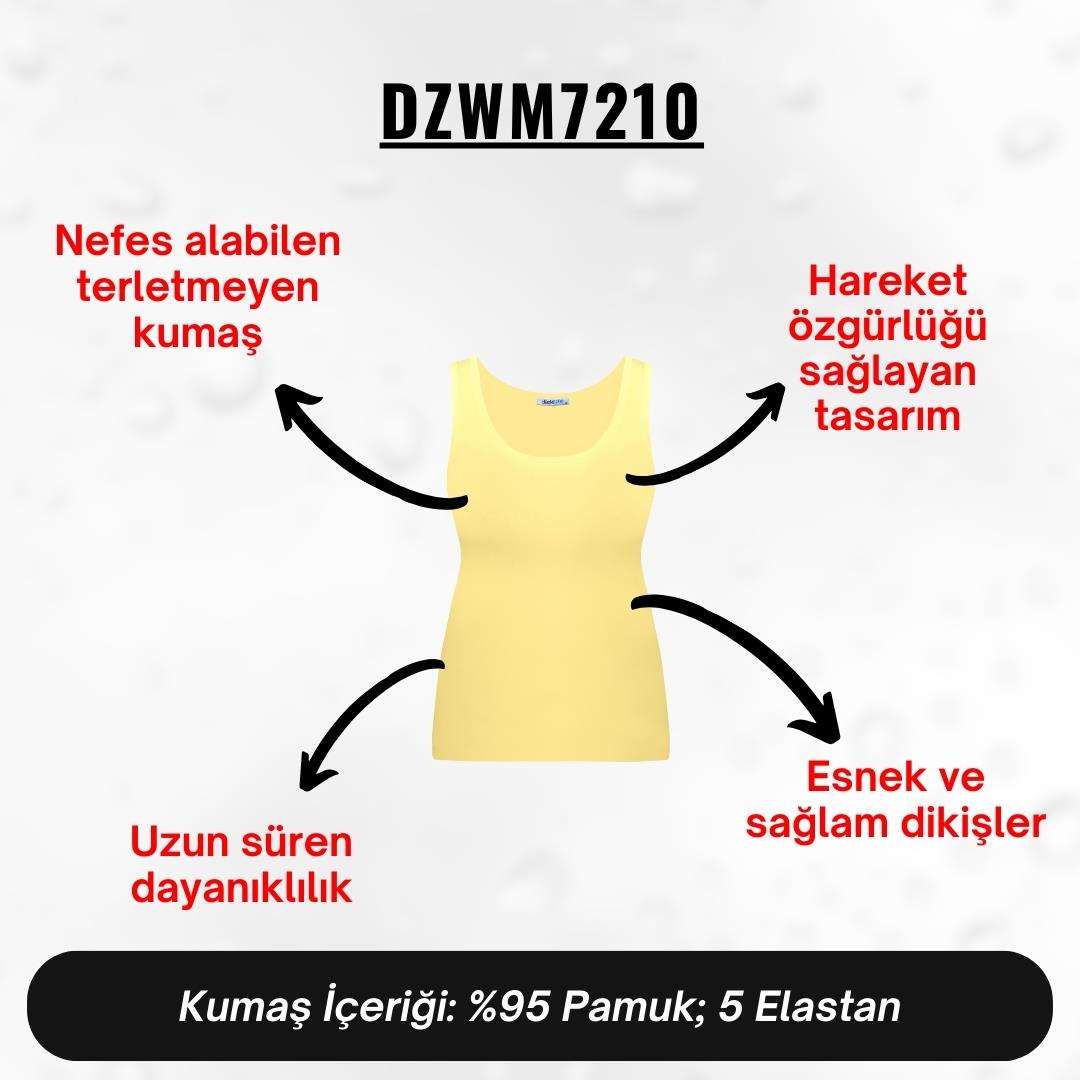 Kadın Sarı Penye Atlet - DZWM7210