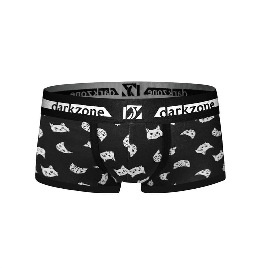 Kedi Desenli Kısa Erkek Boxer - 3217