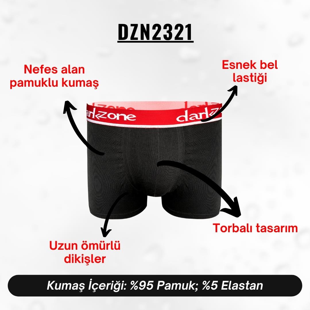 Klasik Önü Torbalı Siyah Erkek Boxer - DZN2321