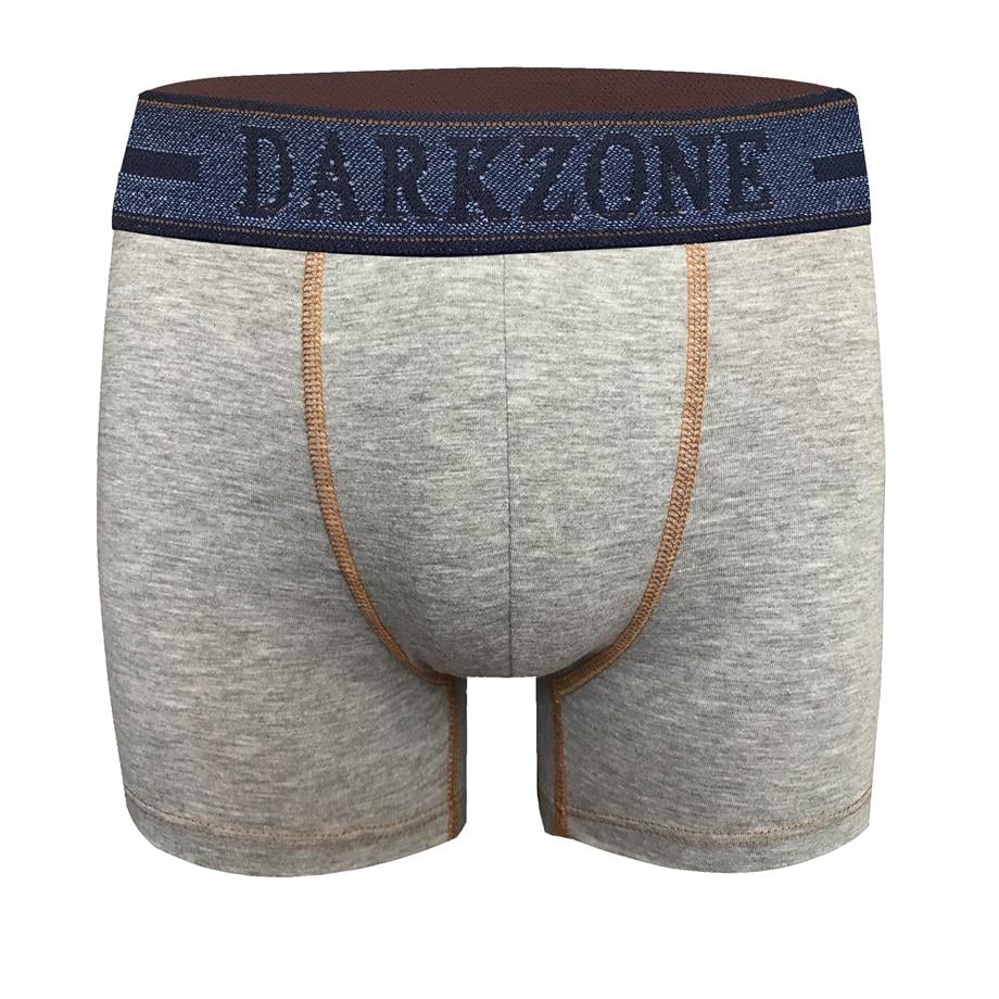 Kot Lastiği Desenli Gri Erkek Boxer - DZN2903