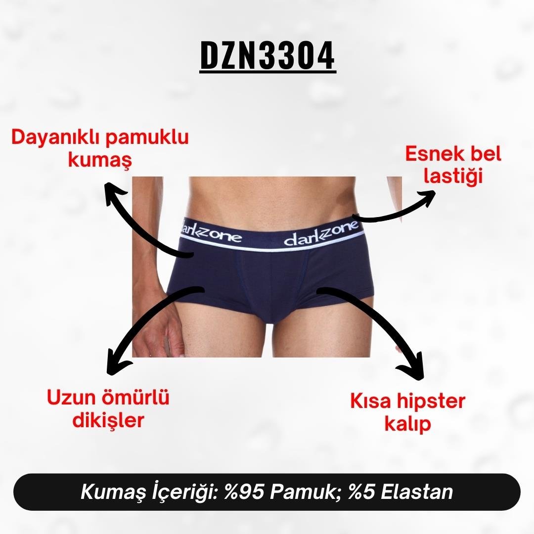 Lacivert Kısa Erkek Boxer - DZN3304