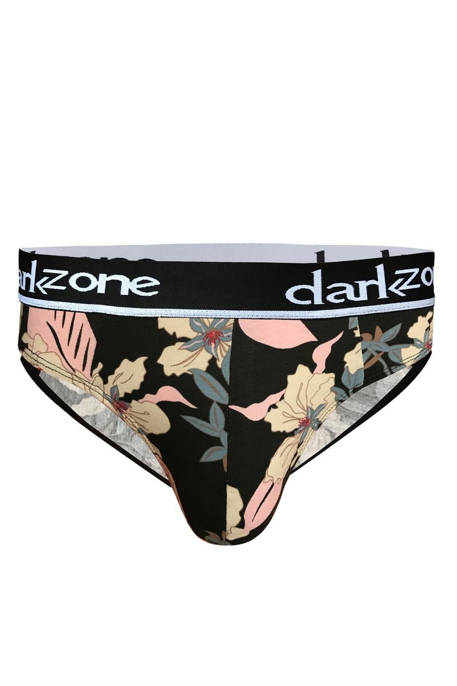 Lastikli Çiçek Desenli Siyah Erkek Slip - DZN6390