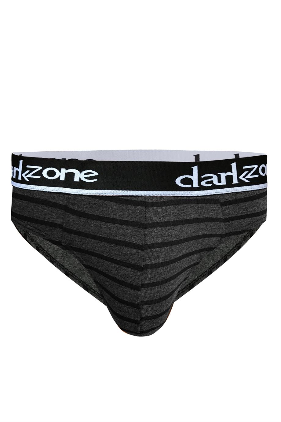 Lastikli Çizgi Desenli Antrasit Erkek Slip - DZN6389