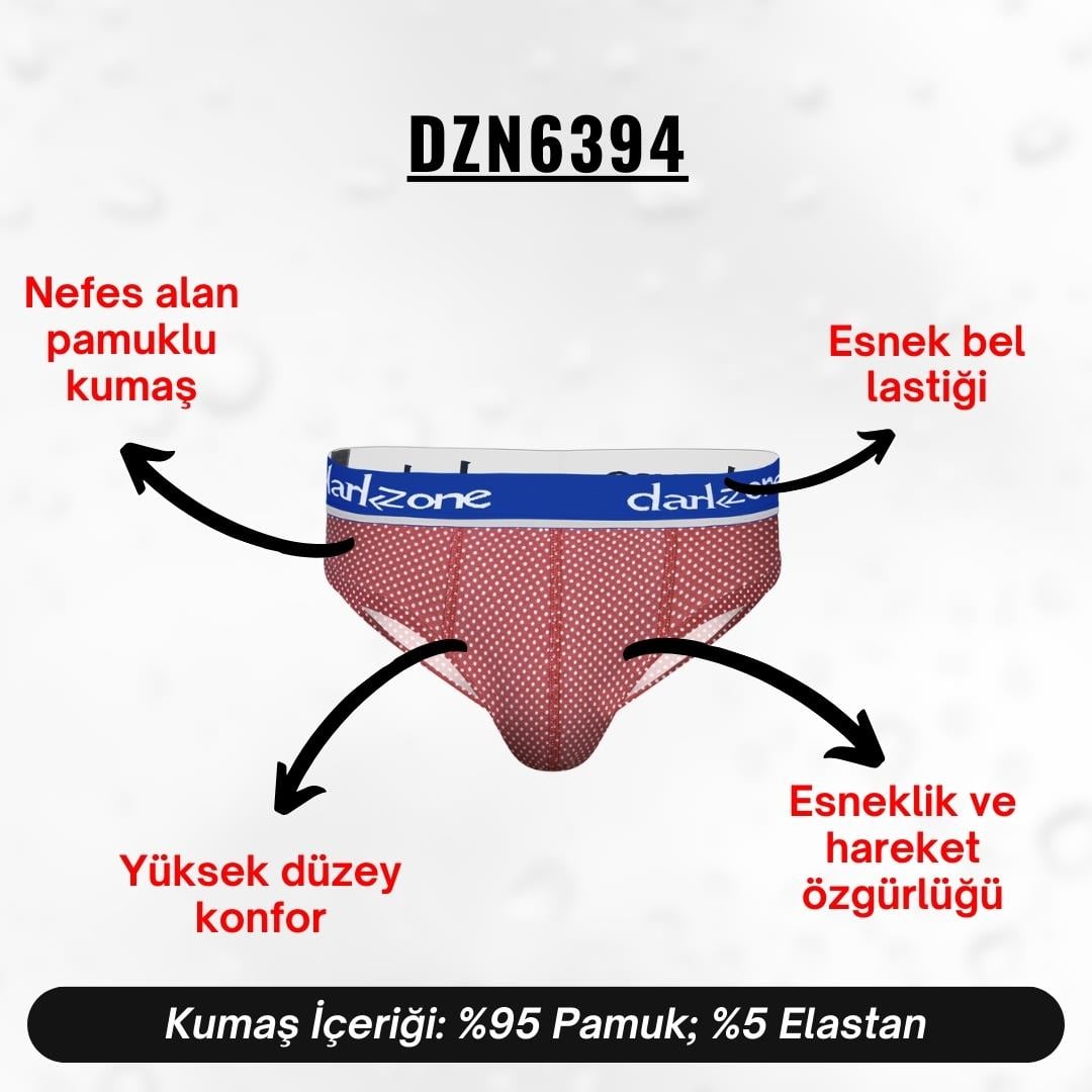 Lastikli Nokta Desenli Erkek Slip - DZN6394