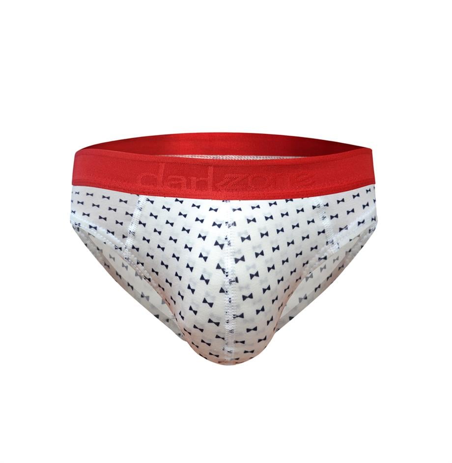 Lastikli Papyon Desenli Beyaz Erkek Slip - DZN6330