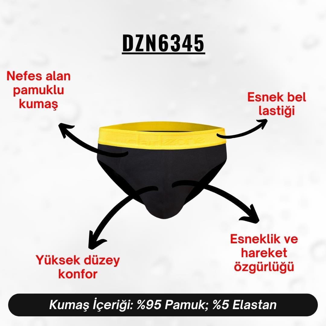Lastikli Siyah Erkek Slip - DZN6345