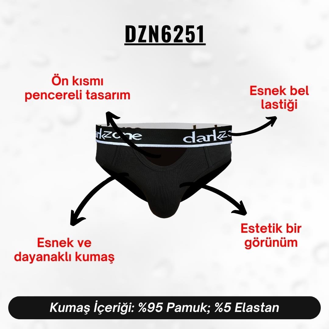 Önü Açık Siyah Erkek Slip - DZN6251