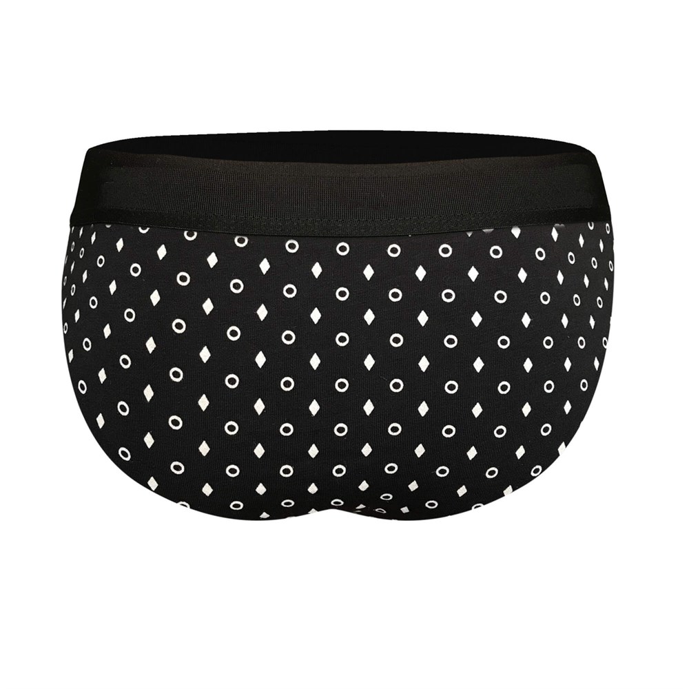 Lastikli Geometrik Desenli Siyah Erkek Slip - DZN6382