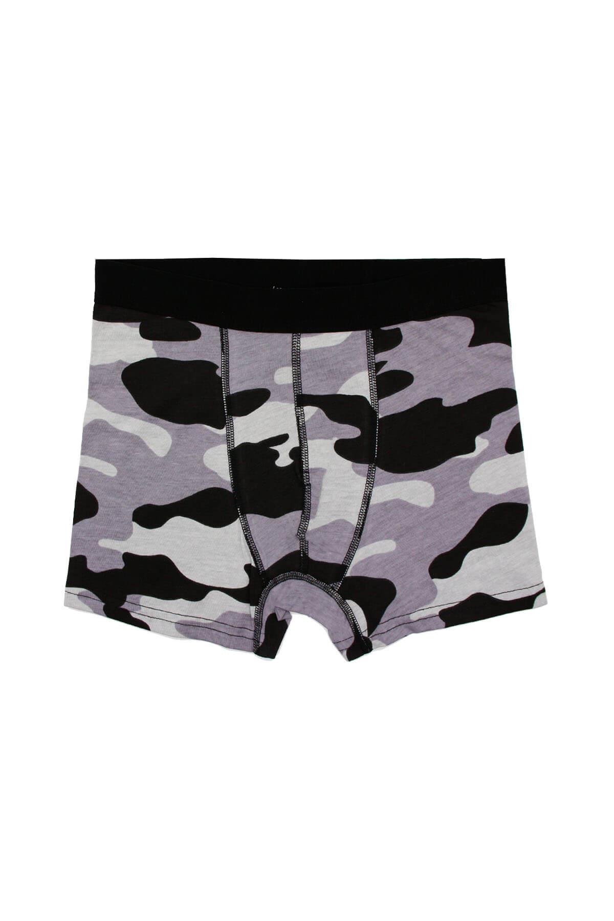 Wild Dog Erkek Pamuklu Kamuflaj Desenli Klasik Boxer - WD0022