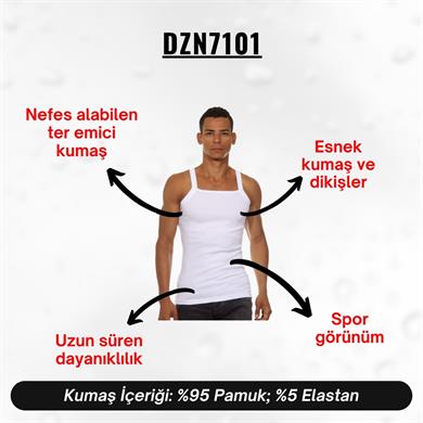 Askılı Beyaz Erkek Atlet - DZN7101