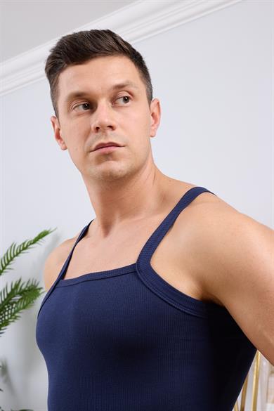 Askılı Lacivert Erkek Atlet - DZN7104