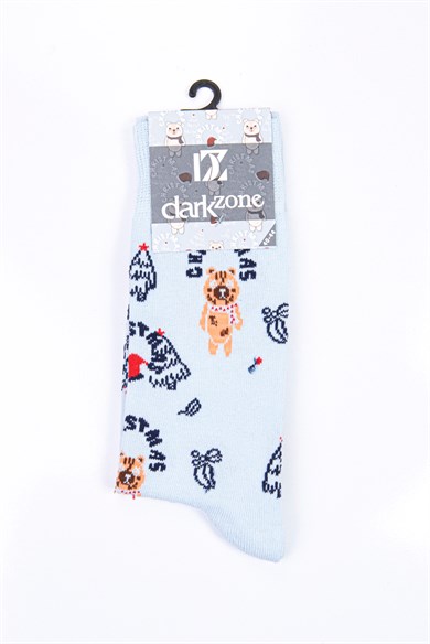 Ayıcık Desenli Yılbaşı Erkek Çorap