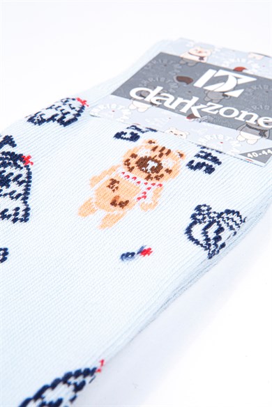 Ayıcık Desenli Yılbaşı Erkek Çorap