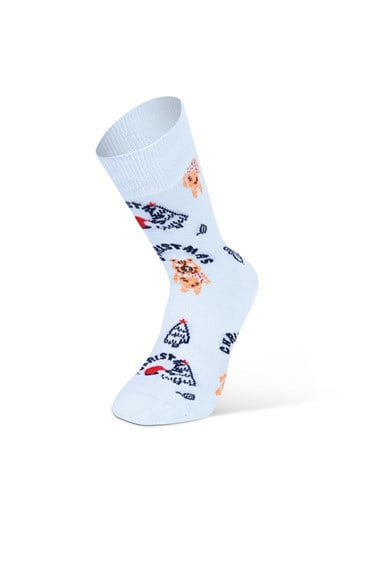 Ayıcık Desenli Yılbaşı Erkek Çorap