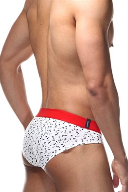 Lastikli Benekli Beyaz Erkek Slip - DZN6332