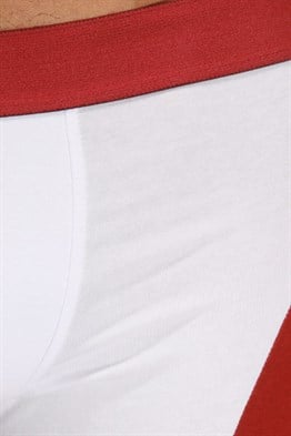 Beyaz Parçalı Desenli Erkek Boxer - DZN4102