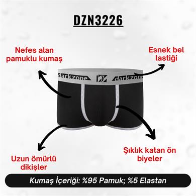 Biyeli Siyah Erkek Boxer- DZN3226