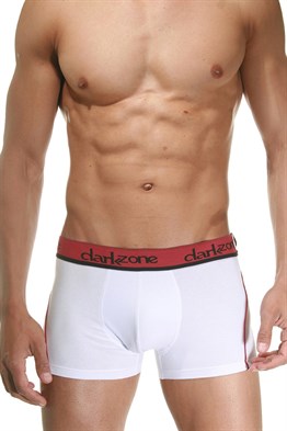 Bordo Çizgili Beyaz Erkek Boxer - DZN3102