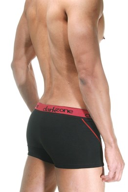 Bordo Çizgili Siyah Erkek Boxer - DZN3101