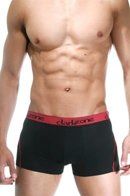 Bordo Çizgili Siyah Erkek Boxer - DZN3101